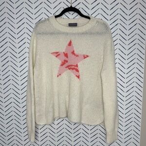 Wooden Ships Pink Star Mohair Sweater Cottagecore Size m